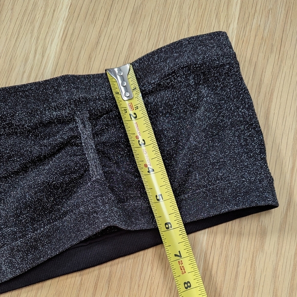 XOXO (Size Large) Black Glitter Sparkle Sequins Elastic Stretch Bandeau - Picture 3 of 9